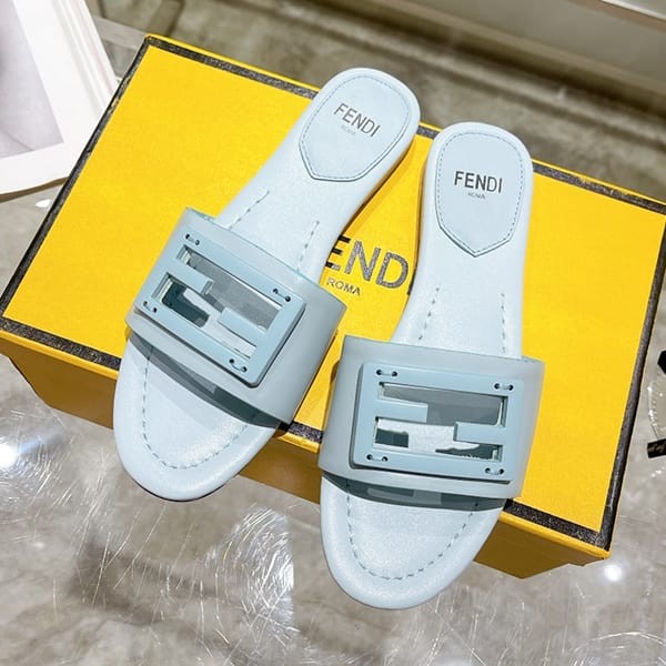 Best Price Challenge Fendi FF BAGUETTE Logo Leather Slide Sandals Replica fep70642 Best Price Challenge Fendi FF BAGUETTE Logo Leather Slide Sandals Replica fep70642