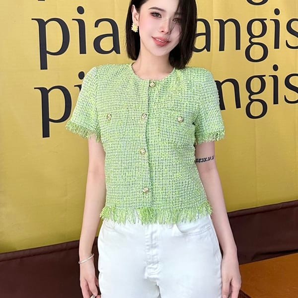 ☆Super popular☆ Chanel replica flower button cardigan shl91844