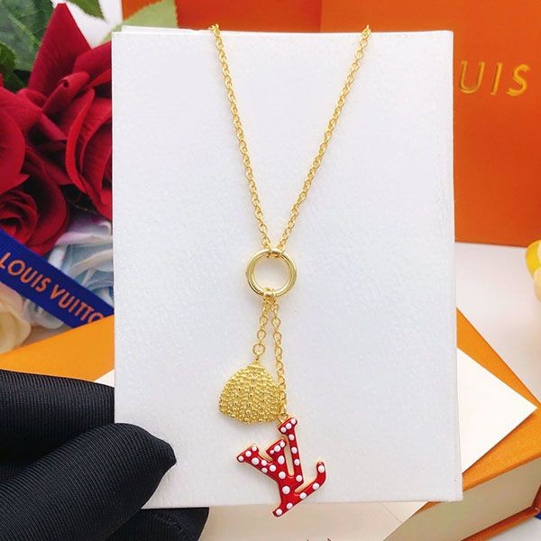 [Great Deal]Louis Vuitton x Yayoi Kusama Necklace GP Gold vuh97046