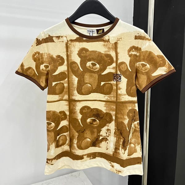 ★Japan!! Popular! Loewe Replica Slim Fit T-Shirt Cotton Bear lod26244 ★Japan!! Popular! Loewe Replica Slim Fit T-Shirt Cotton Bear lod26244