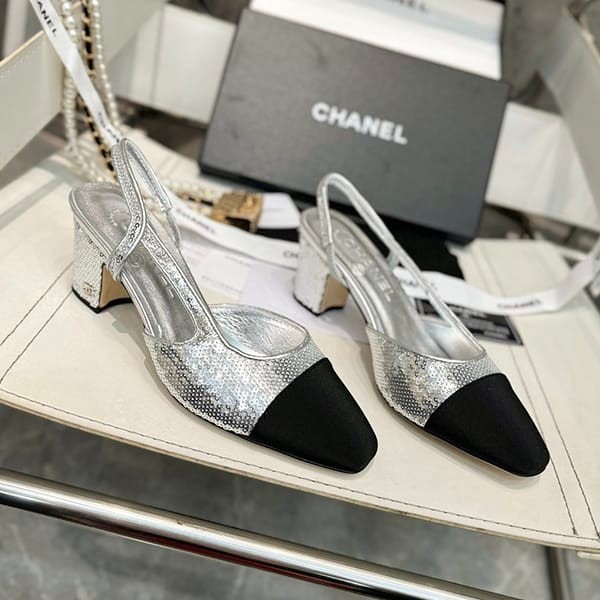 New design Chanel slingback shoes replica shl19490