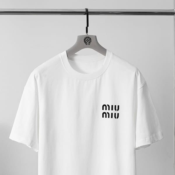 Free shipping Miu Miu cotton jersey short sleeve T-shirt replica myd11095