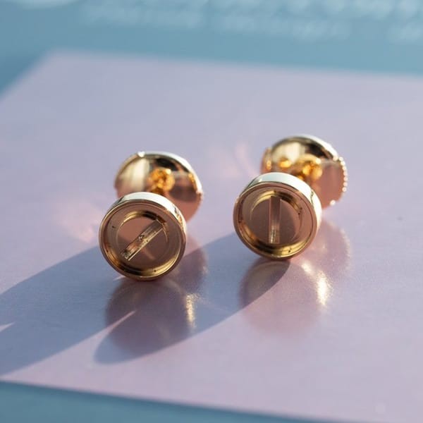 [Very easy to use] Cartier n-grade Love screw motif earrings 18K rose gold kam82877