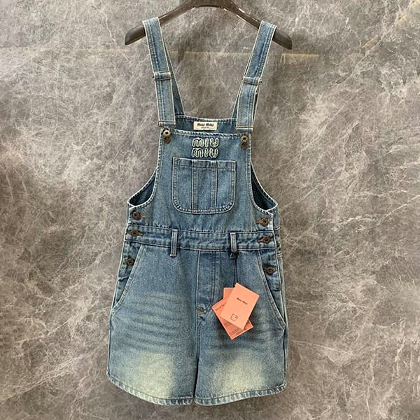 Secured Miu Miu Replica Denim Bib Mini-Dress mye52551 Secured Miu Miu Replica Denim Bib Mini-Dress mye52551