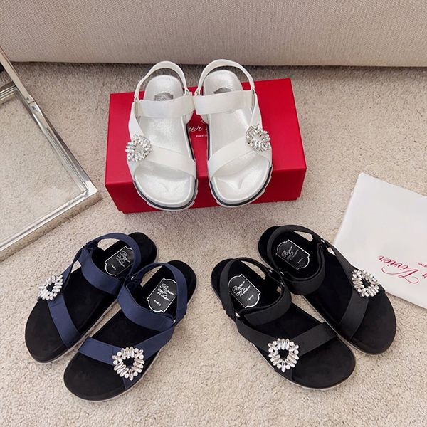 A battle for the top? Roger Vivi fake Slidey Viv leather sandals row44552