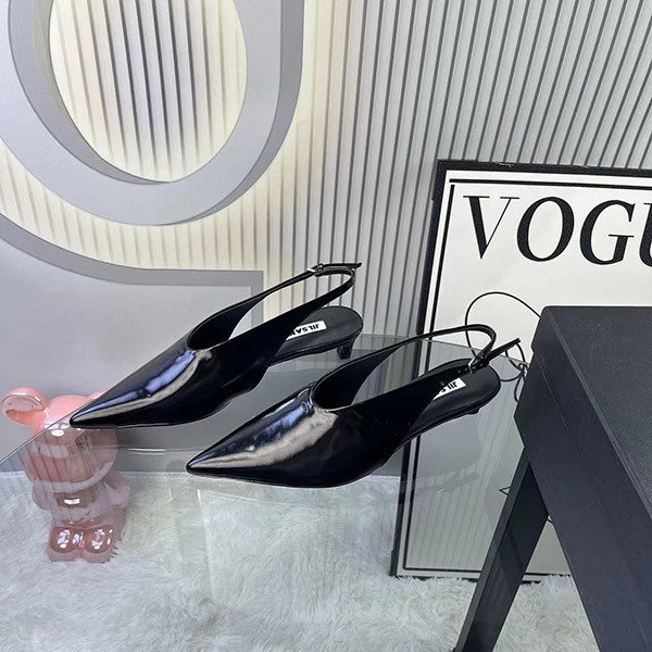 Jil Sander Replica Leather Heel Pumps with Back Straps Jii37621