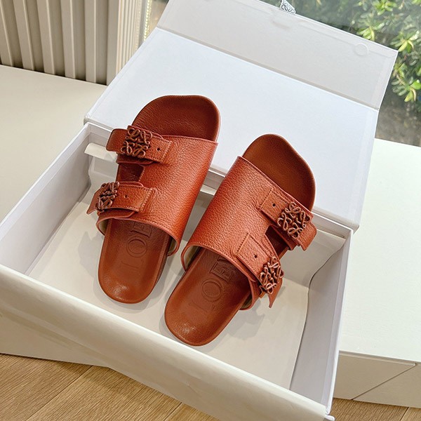 Logo T-shirt? Loewe Anagram Logo Ease Slide Sandals Replica lob47779