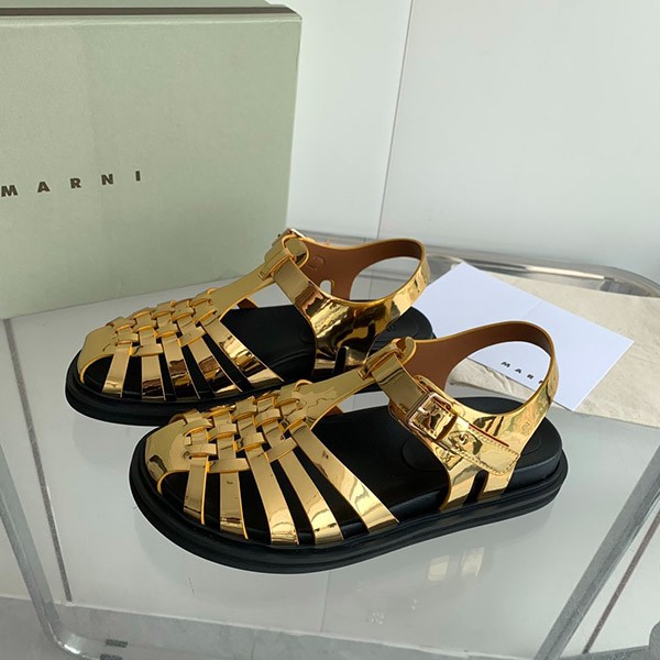 Marni Fisherman's replica / Leather sandals P0410