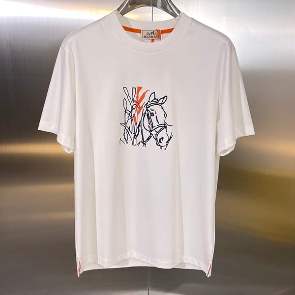 New design Hermes Capsule Sports cut and sewn T-shirt replica ern29485 New design Hermes Capsule Sports cut and sewn T-shirt replica ern29485