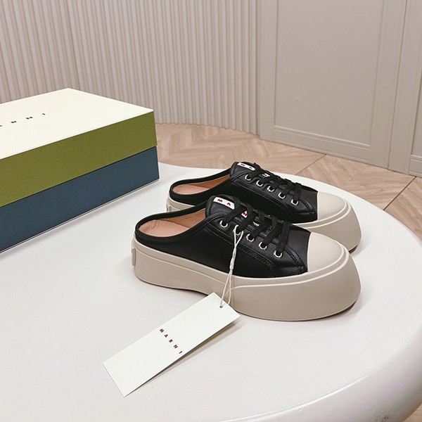 Rare Marni PABLO cheap leather lace-up platform sneakers SNZW0030