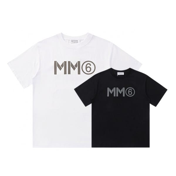Extremely rare! MM6 Maison Margiela replica logo short sleeve T-shirt in 2 colors Man80747 Extremely rare! MM6 Maison Margiela replica logo short sleeve T-shirt in 2 colors Man80747