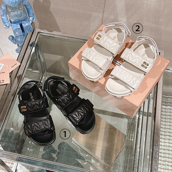 Miu Miu Sporty Matelasse Leather Sandals Replica 2 Colors 5X135EF01088T Miu Miu Sporty Matelasse Leather Sandals Replica 2 Colors 5X135EF01088T