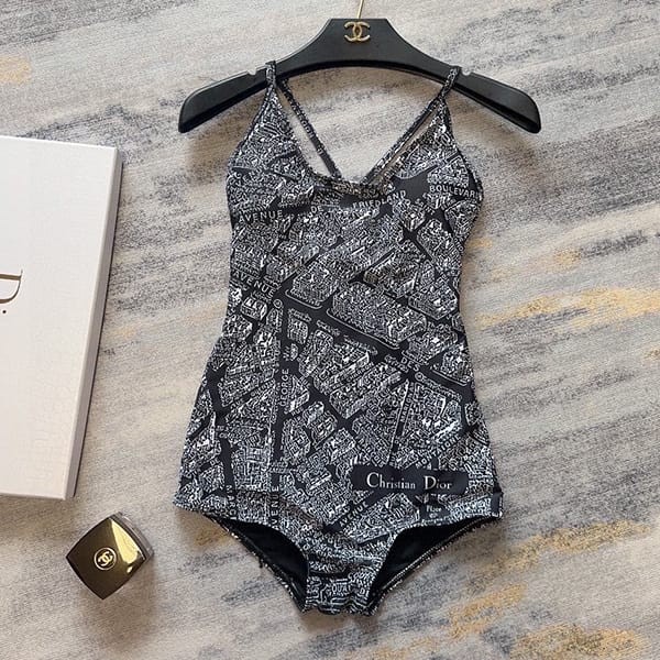 Reserved Dior Fake Plan de Paris One Piece Swimwear deg25836