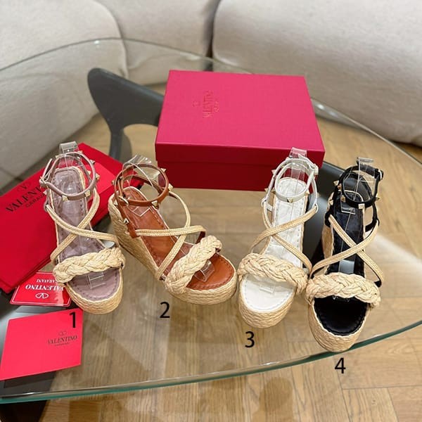 Rare Valentino GARAVANI wedge sandals parody 4 colors Vuw63204