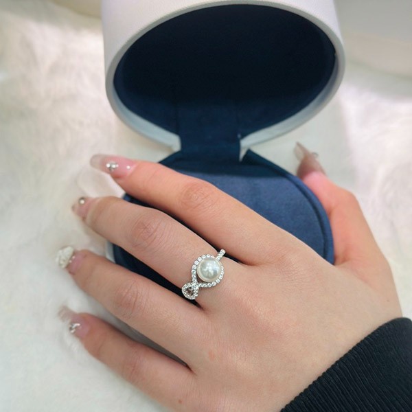 mikimoto akoya pearl ring fake diamond miu51560