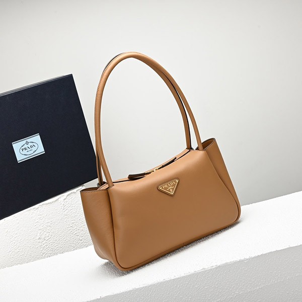 Prada Medium Leather Handbag Replica Camel 1BA444