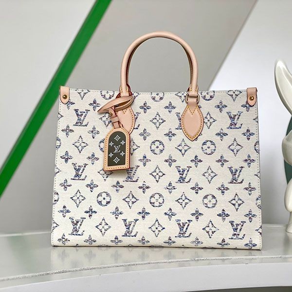 Very popular!Louis Vuitton On the Go Replica MM Monogram Embroidered Tote Bag M24708 Very popular!Louis Vuitton On the Go Replica MM Monogram Embroidered Tote Bag M24708