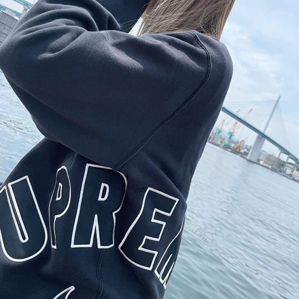Convenient Supreme x Nike Replica Arc Logo Crew Neck Sweatshirt in 2 Colors shu84096