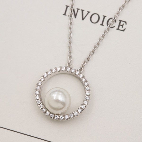 mikimoto replica circle collection diamond pearl necklace miq15992