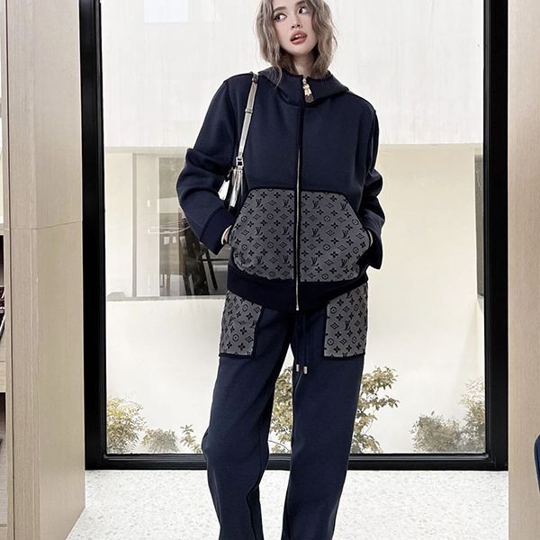 [Top and bottom set]Louis Vuitton Monogram Pocket Hoodie Replica, Most Popular 1AC0R