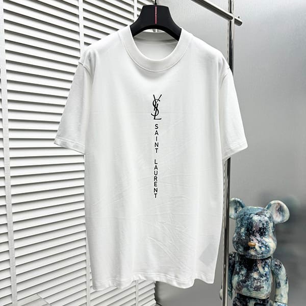 Popular and rising Saint Laurent parody signature logo T-shirt Saq60918 Popular and rising Saint Laurent parody signature logo T-shirt Saq60918