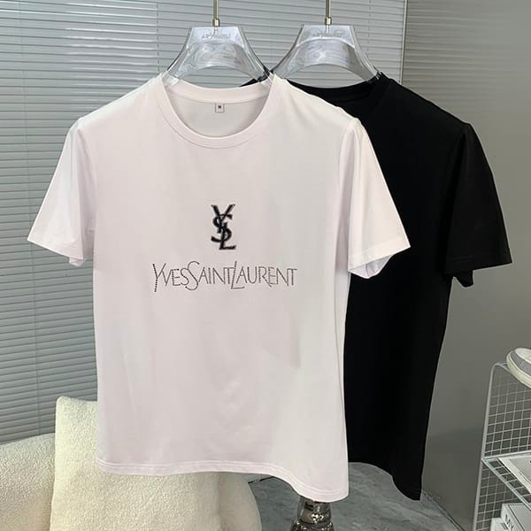 Free shipping Saint Laurent Signature Logo T-shirt Fake 2 colors Sax36233 Free shipping Saint Laurent Signature Logo T-shirt Fake 2 colors Sax36233