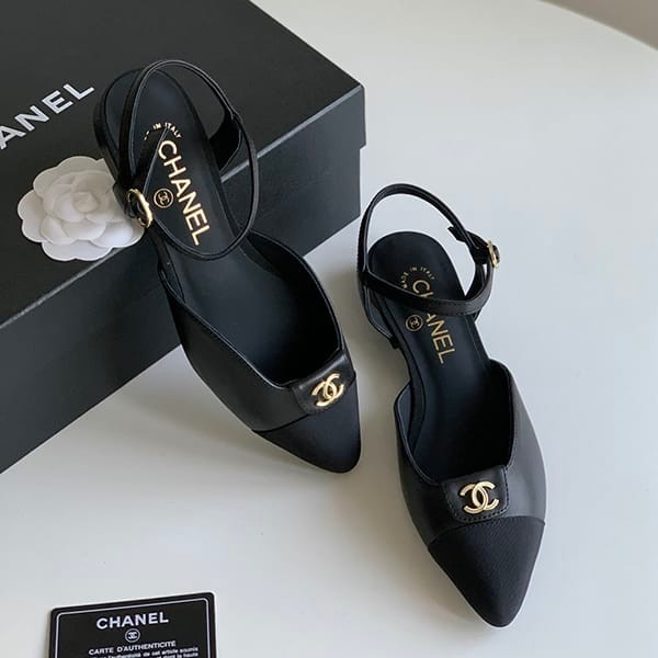 Instant delivery Chanel replica slingback sandals shu07683
