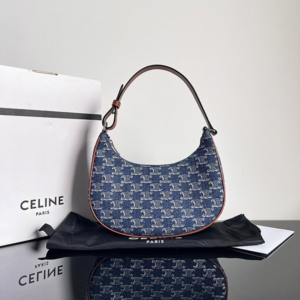 24SS [CELINE] AVA Ava Bag Replica All-over Triomphe Denim & Calf 193952FNM
