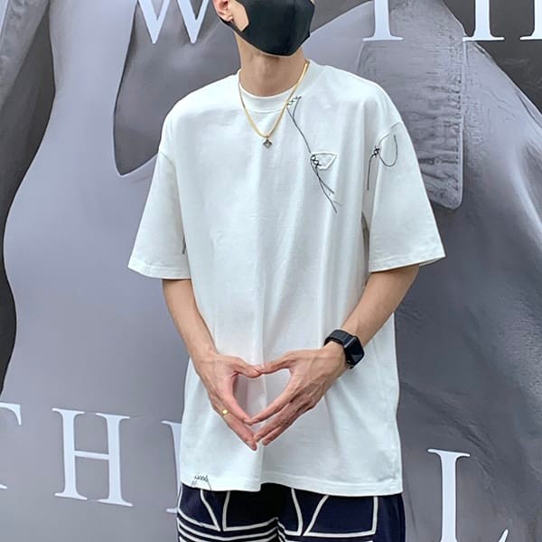 ★Safe shipping with tracking Prada logo cotton T-shirt short sleeve replica puh37671