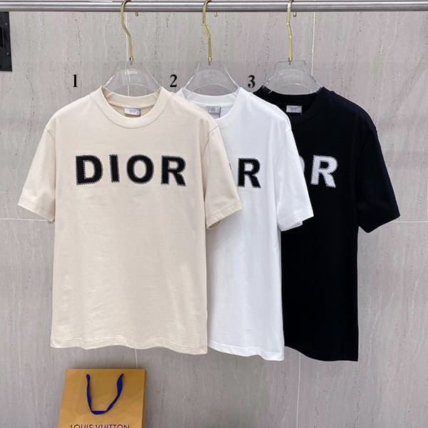 Immediate delivery Dior italic relaxed fit t-shirt n grade 3 colors dev43773