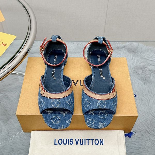 ☆Super popular☆【24SS/Monogram×DenimLouis Vuitton Flat Sandals Replica 1ACMOR