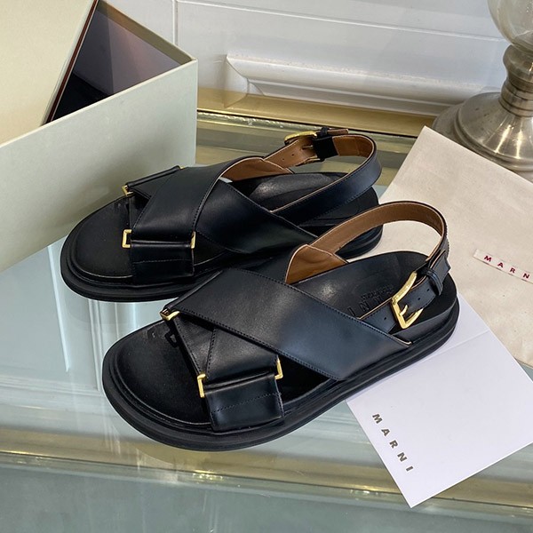 Free shipping fake Marni FASBETT leather sandals mau49322
