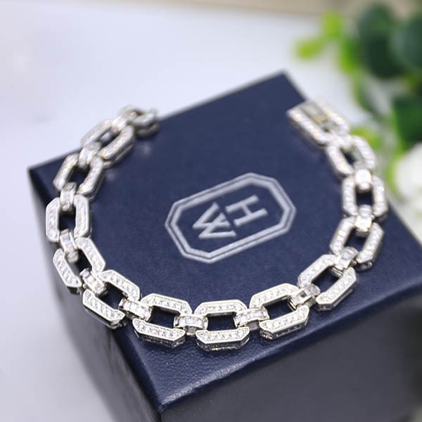 Cute Harry Winston replica platinum chain bracelet inz21024