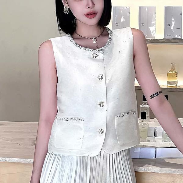 Very popular Chanel flower button cardigan replica shr45887