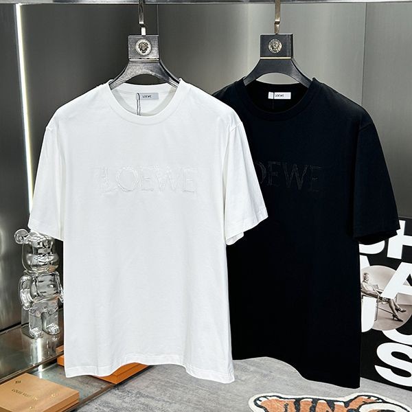 ★Japan!! Popular! Loewe Embroidered Anagram T-shirt fake los58102