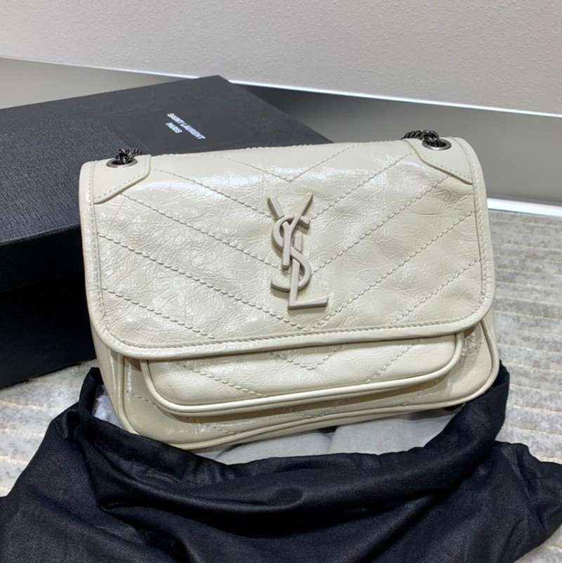 Super Hot Topic! Saint Laurent Replica Niki Medium Crinkle Vintage Leather 2 Models Saj86862