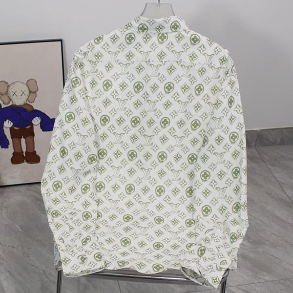 Latest and stylishLouis Vuitton Monogram long sleeve cotton shirt fake 1ABJLM