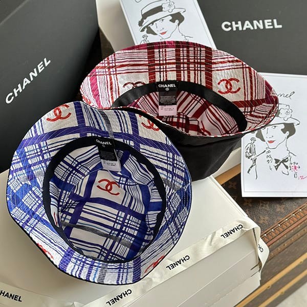 New design Chanel CC bucket hat, cotton, with logo, knockoff, 2 colors, shb39220