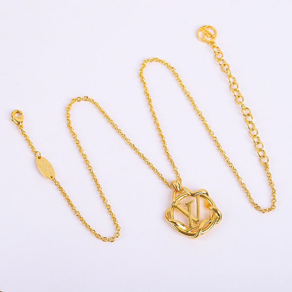Louis Vuitton LV Logo Collier Garden Louise Chain Gold Replica M69035 Louis Vuitton LV Logo Collier Garden Louise Chain Gold Replica M69035