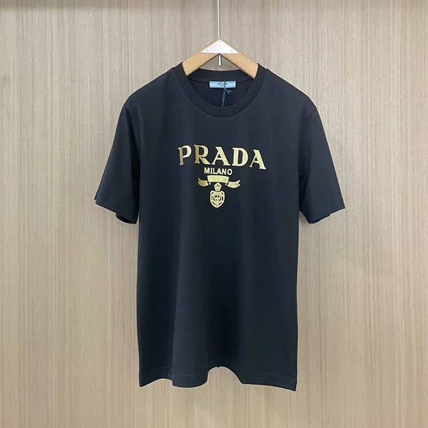 Prada Logo Cotton T-shirt Replica pup97414 Prada Logo Cotton T-shirt Replica pup97414