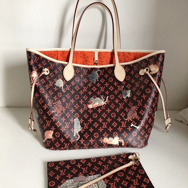 ★Popular! LimitedLouis Vuitton Cat & Dog Catgram Neverfull Fake MM Tote Bag M44441 ★Popular! LimitedLouis Vuitton Cat & Dog Catgram Neverfull Fake MM Tote Bag M44441
