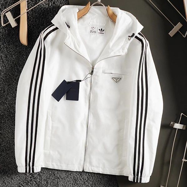 Eye-catching color Prada x Adidas Re-Nylon Food Truck Jacket puk28341