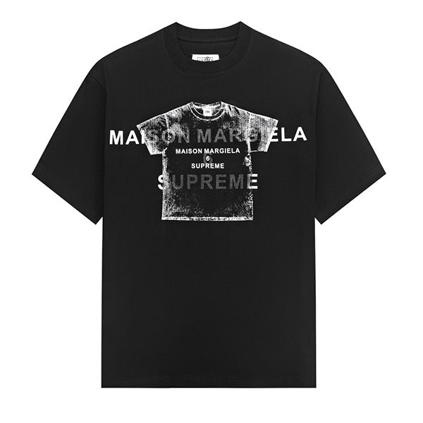 Extremely rare! High brand collaboration Maison Margiela Supreme box logo t-shirt copy mm6 shn99052