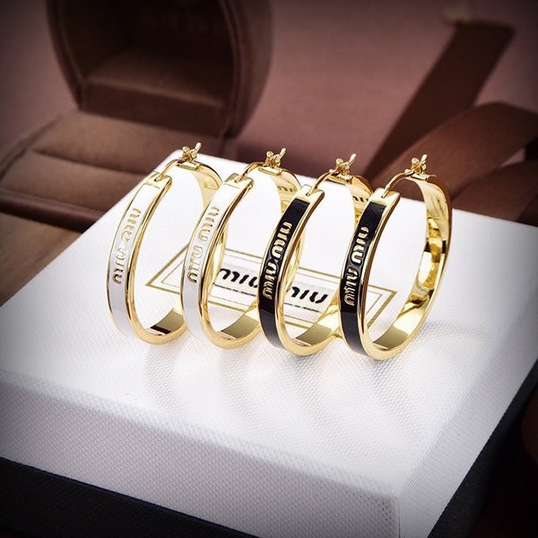 I definitely want it! Cute? Miu Miu logo earrings fake myr63193