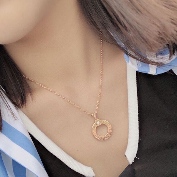 ★Japan!! Popular! Bulgari Copy Diamond Necklace Pendant Bus83824