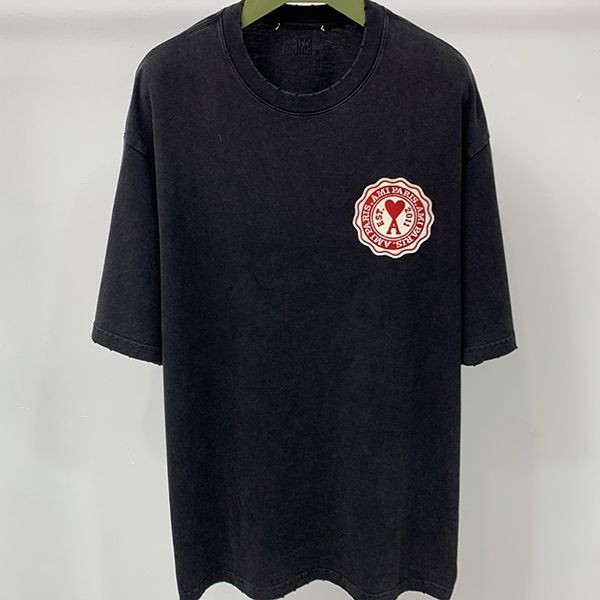 ☆Super popular☆Ami Paris t-shirt replica logo patch short sleeve t-shirt amj25604 ☆Super popular☆Ami Paris t-shirt replica logo patch short sleeve t-shirt amj25604