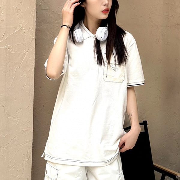 Recommended Prada Stretch Cotton Parody Short Sleeve Polo Shirt puu38655 Recommended Prada Stretch Cotton Parody Short Sleeve Polo Shirt puu38655