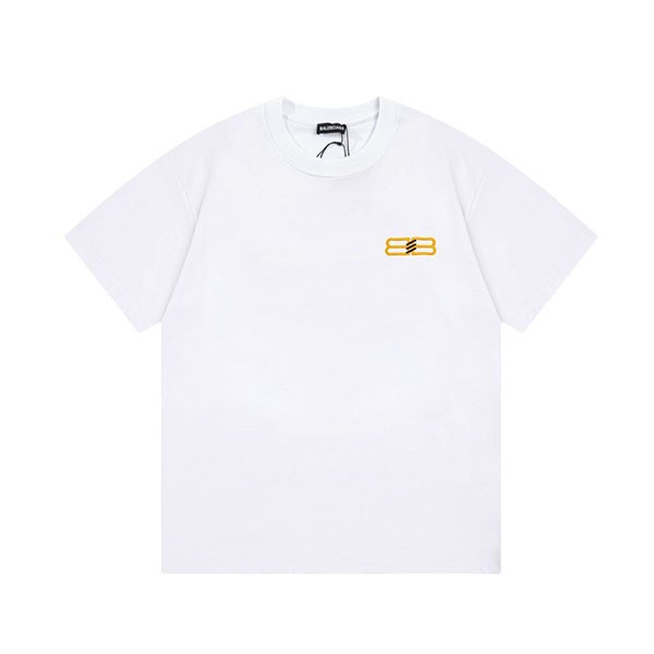 Balenciaga Replica BB Logo Print Short Sleeve T-Shirt bas24866 Balenciaga Replica BB Logo Print Short Sleeve T-Shirt bas24866
