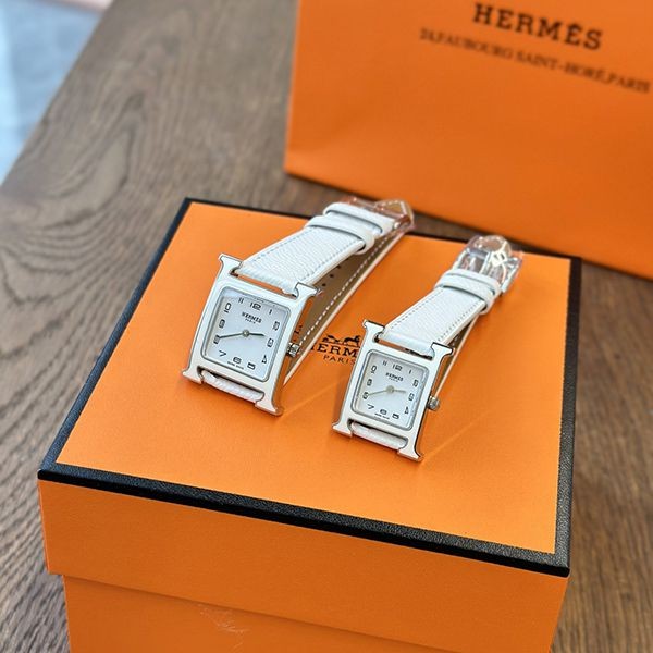 Very popular! [Hermes] Hour H watch replica small model 21mm/25 mm white err76158