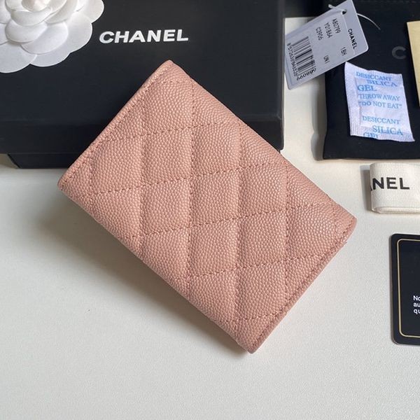 Very popular all over the world? Chanel replica mini wallet caviar light gold hardware shj08153